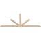 Ekena Millwork Kennewick Smooth Timber Gable Bracket, Douglas Fir, 96"W x 44"H x 1 1/2"D x 3 1/2"F, 11/12 Pitch GBW096X44X0204KEN00SDF - alternate 5